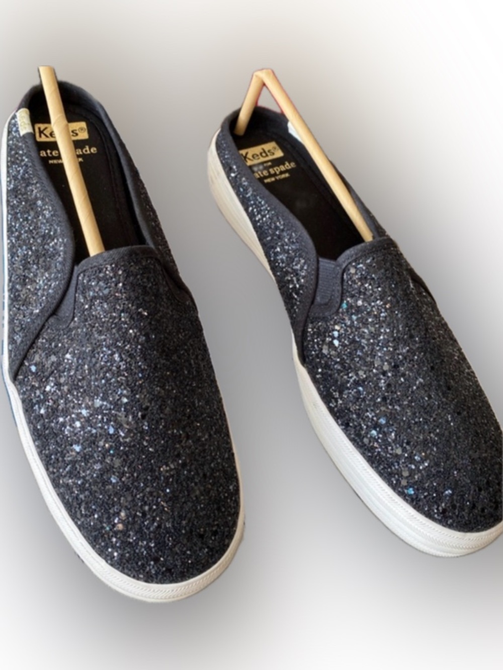 Keds X Kate Spade New York Double Decker Mule -W black slip-on sneakers
